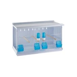 Deli Nature Soldes -Deli Nature Soldes batteries de 12 cages 58x30x36 new canariz 2800 new canariz cage en metal de couleur blanche livree avec un systeme de rouleaux 1 1