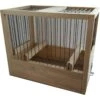 Cage De Chant En Bois 21x24x16cm -Deli Nature Soldes cage de chant en bois 21x24x16cm 117320000 grizo cage de chant en bois disposant de 2 perchoirs et 2 trous pour mangeoires exter