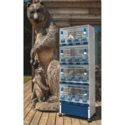 Ensemble De 4 Cages 60x33x33cm Avec Chariot ART.90 - Modèle Einstein - Italgabbie -Deli Nature Soldes ensemble de 4 cages 60x33x33cm avec chariot art90 modele einstein italgabbie art90 4 t italgabbie ensemble de 4 cages a tiroirs 1 3