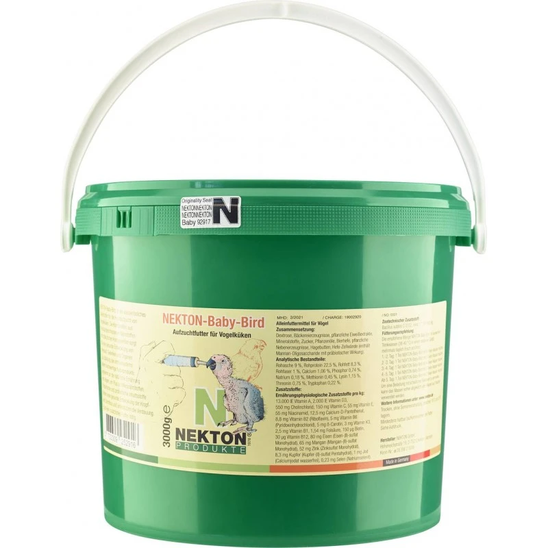 Nekton-Baby-Bird 3kg - Aliment Pour Le Nourrissage à La Main - Nekton 3 Nekton-Baby-Bird 3kg - Aliment Pour Le Nourrissage à La Main - Nekton